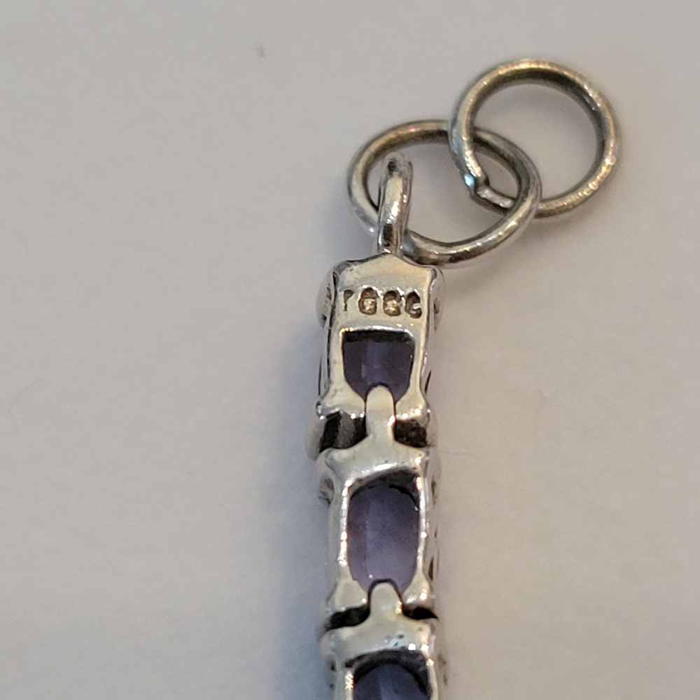 Elegant AA Tanzanite Sterling Silver Tennis Bracelet - Picture 5 of 7